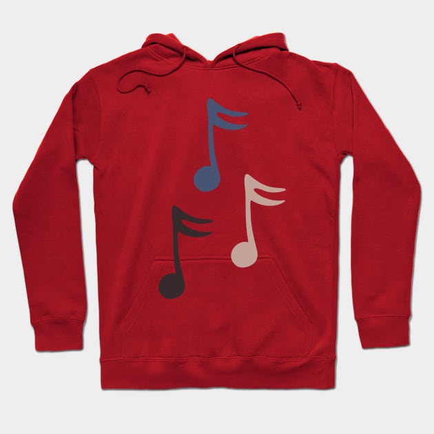 Elegant Music Notes Hoodie by XOOXOO